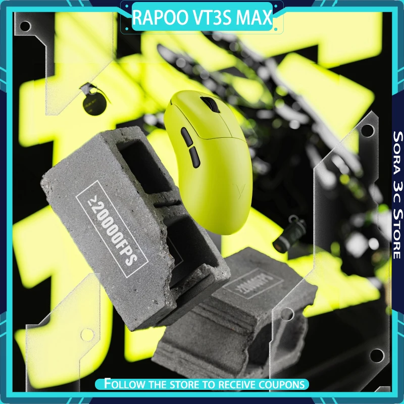 

RAPOO VT3s MAX Wireless Mouse Dual 8K Long Battery Life Lightweight Ergonomics Esports Gaming Mouse Computer Accessories Gamer