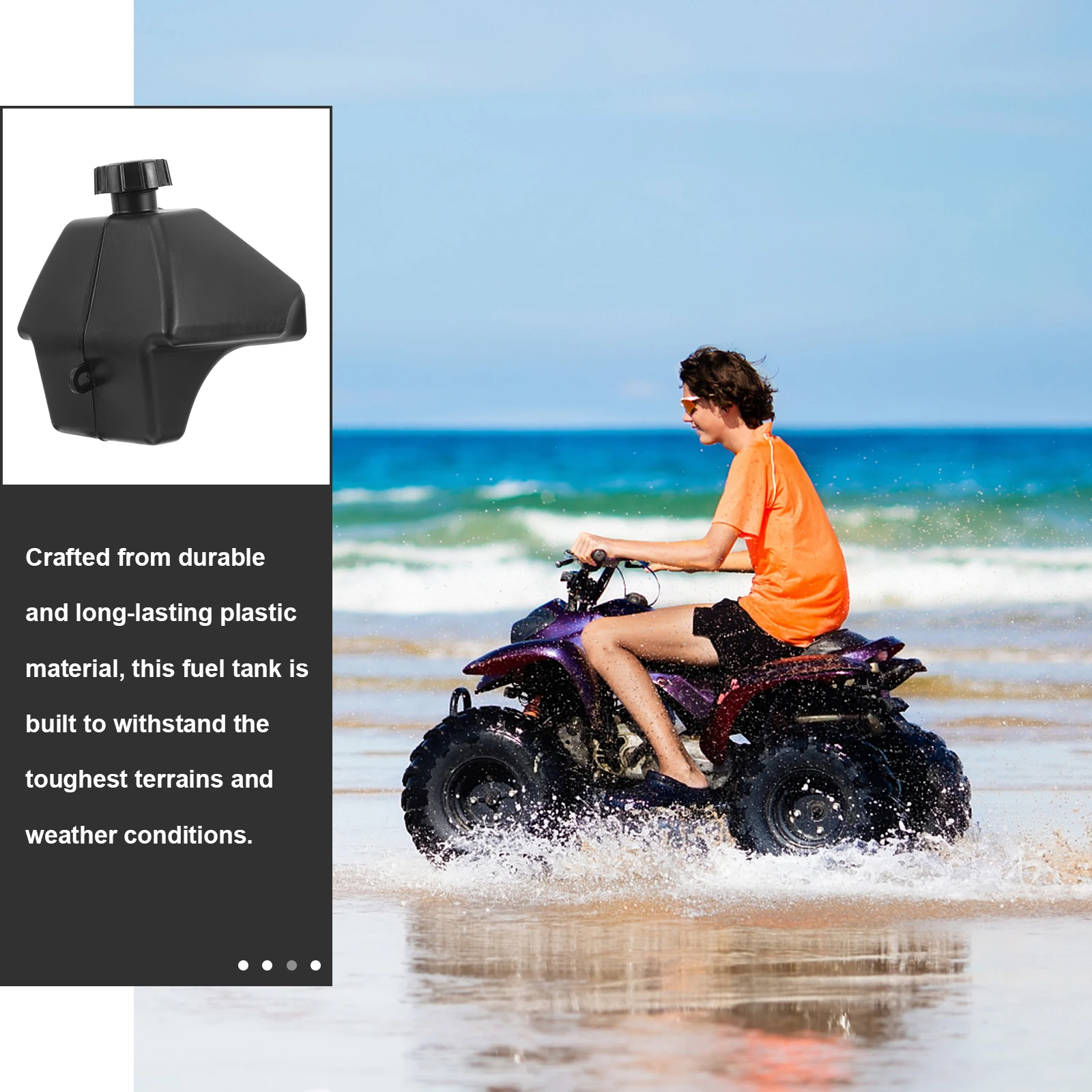 

Motorbike Gas Tank Plastic Fuel Bottle Large Capacity for 50cc-125cc Motorcycle Mini Gas Tank Durable Easy Installation Fuel Pot
