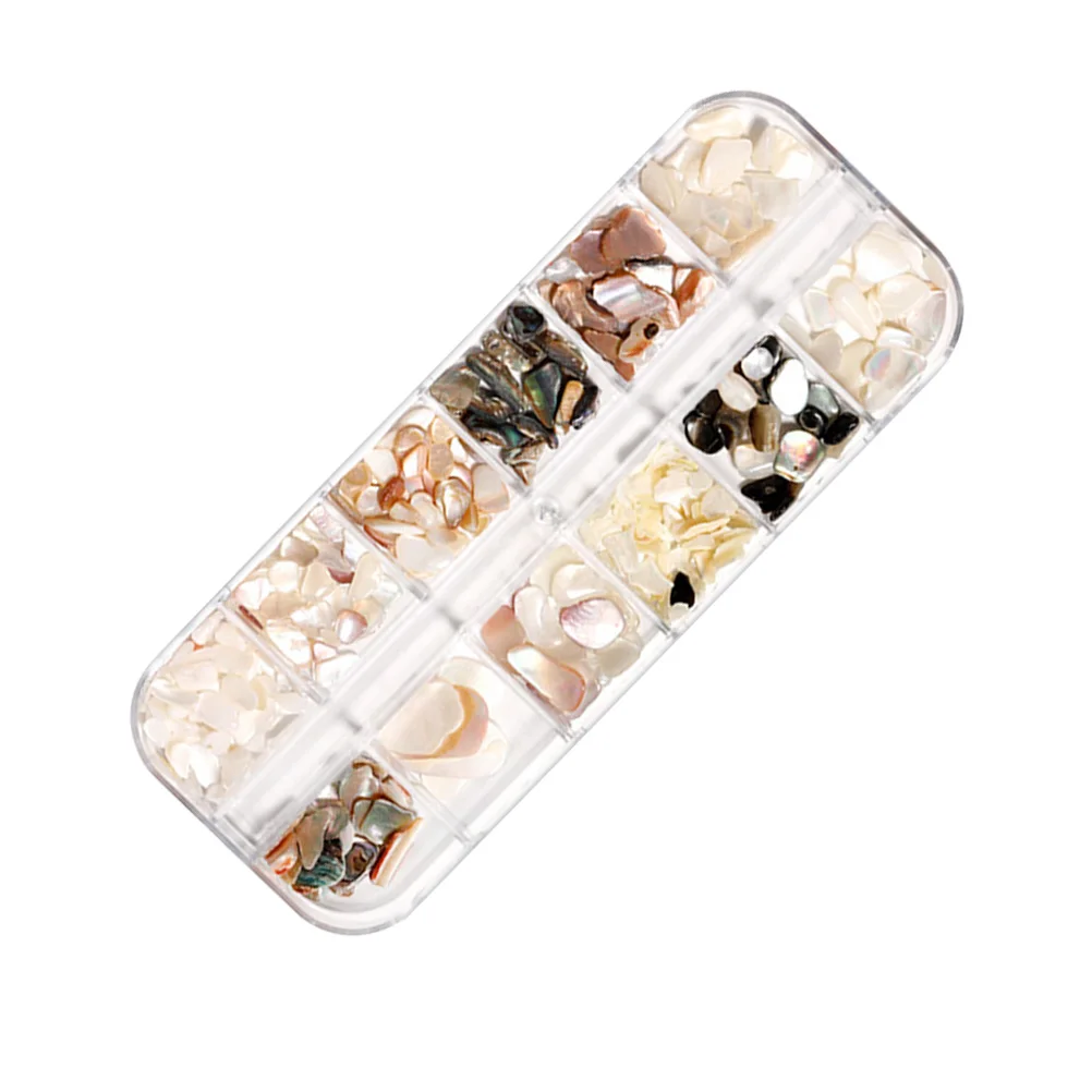 

1 set Seashell Decorations Nail Stickers Sequins Charms Earth Tones Decals for DIY Manicure Parties Home Phone Case