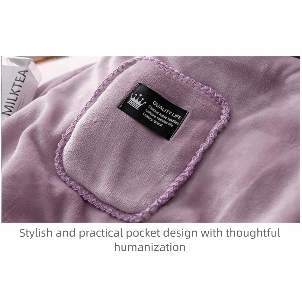 

Fashion Thickned Warming Shawl Washable Multifunctional Blanket Portable Wearable Shawl Winter