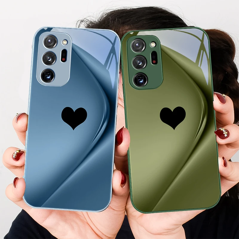 

Gradient black heart For Samsung A01 A02 A03 Core A04 A05 06 10 12 13 14 5G 15 16 M02 12 Note 8 9 10 20 glass Ultra phone case