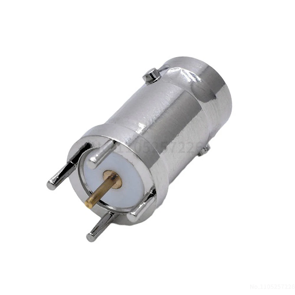 BNC-KE Four-pin copper BNC female connector solder-to-board BNC socket for PCB mounting 75 ohms (1 pcs)