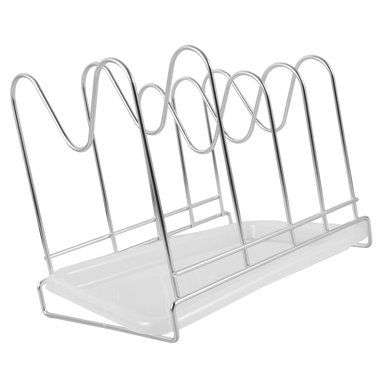 

Cutting Board Organizer Stainless Steel 3-Tier Rack for Kitchen Countertop Storage Pot Lid Chopping Board Holder Stand