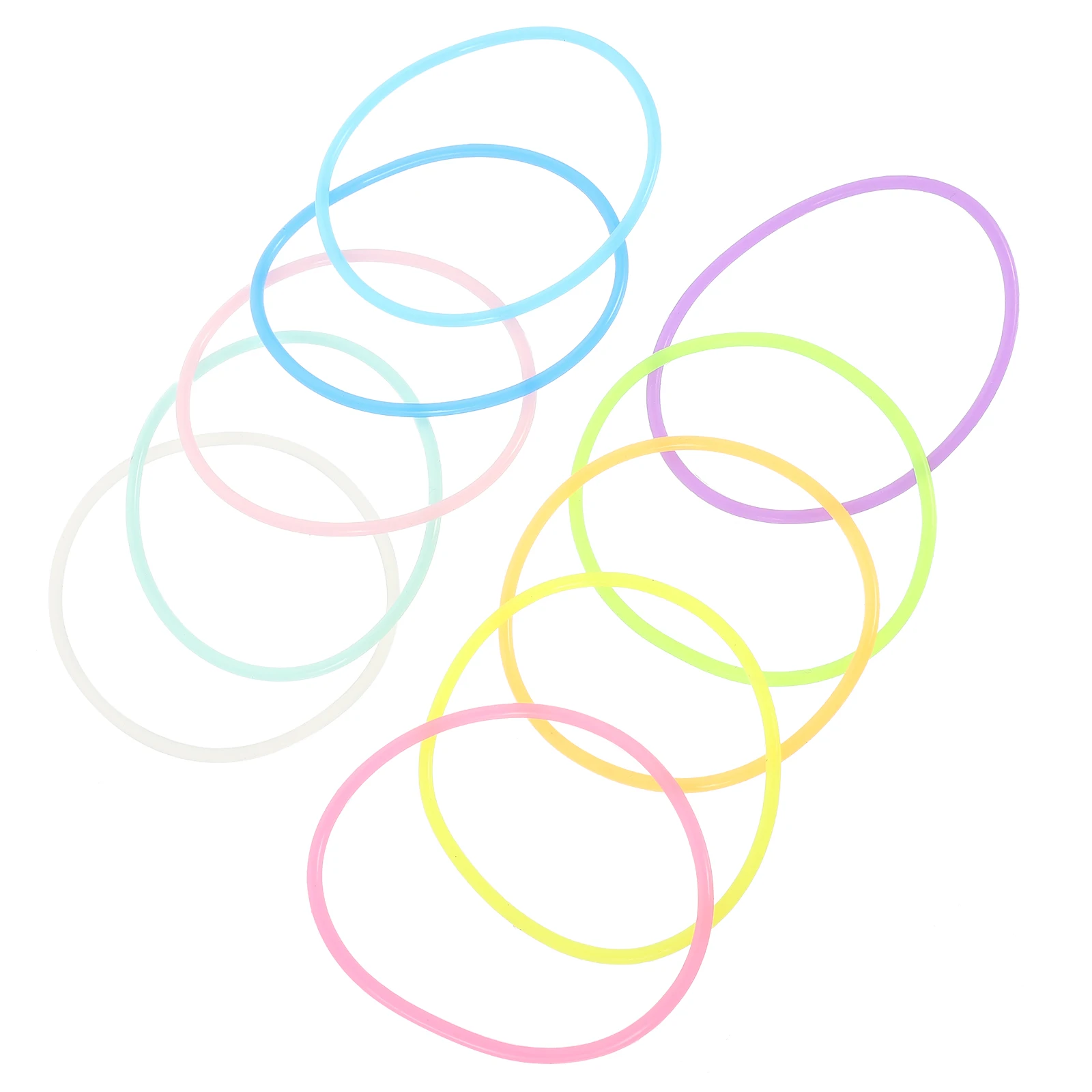 

30pcs Silicone Bracelet Hair Tie Rubber Bands Decorative Fine Wrist Band Multi Use Glow In Dark Stylish Design For