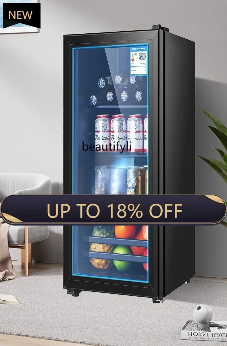 

Z189 Refrigerated Cabinet Household Small Refrigerator Tea Beverage Display Cabinet Living Room Office Wine Fresh-keeping Cabin