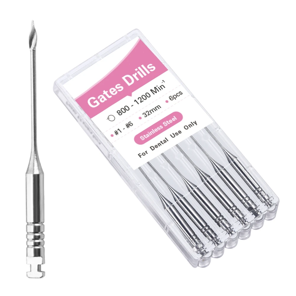 10 Sets AZDENT Zahnärztliche Endodontie-Bohrer Gates Glidden Peeso Reamer Endo-Feilen Rotierende Pastenträger für Motoranwendungen aus Edelstahl – Detail 6