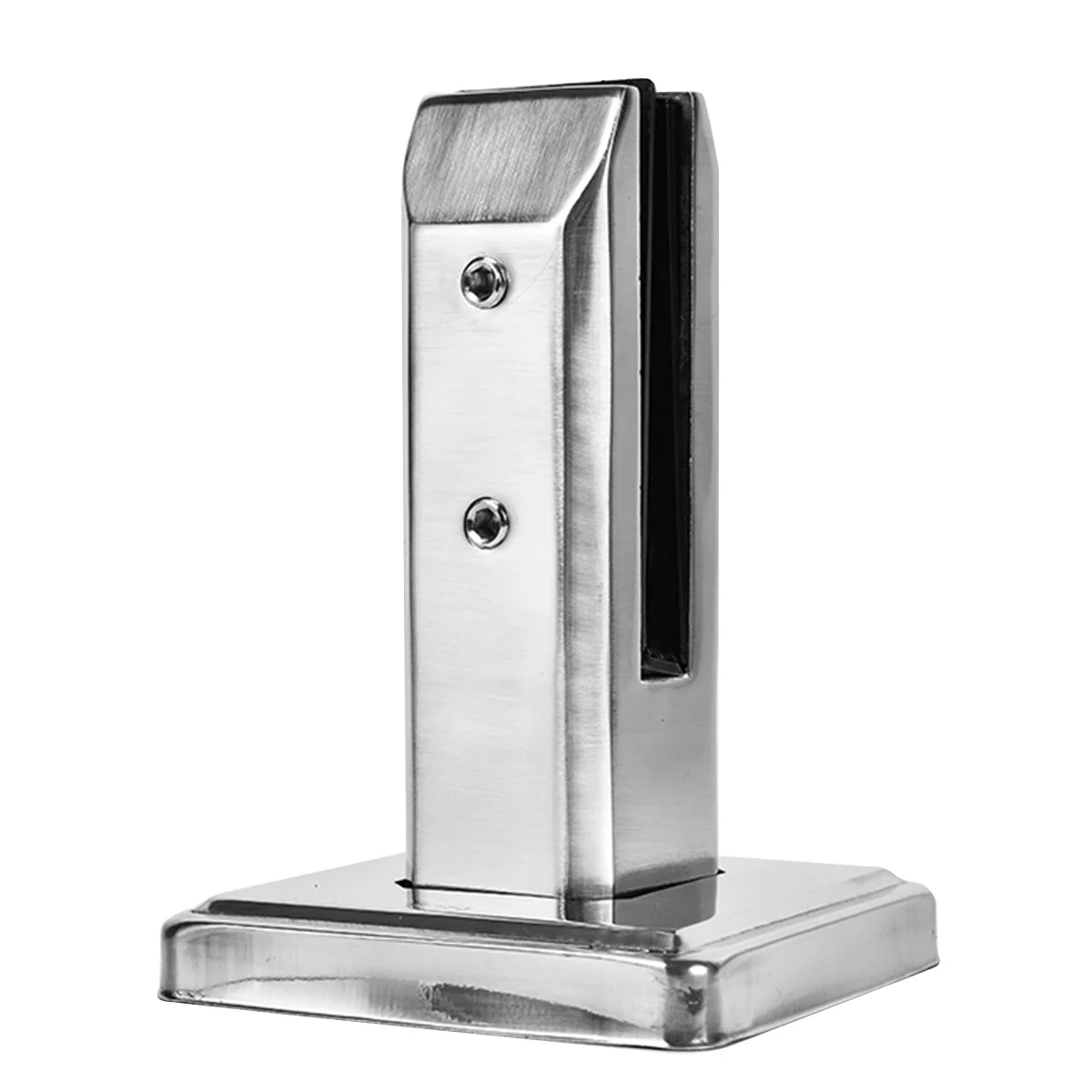 

Matte Silver Stainless Steel Glass Clamp Durable Easy to Operate Fixing Tool No Holes Stainless Steel Glass Clamp