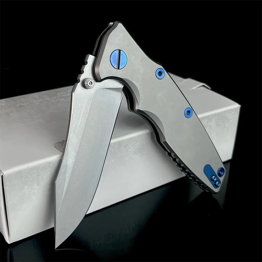 New 0392 Outdoor Camping Pocket Folding Knife D2 Blade TC4 Titanium Handle EDC Hiking Fishing Hunting Survival Tactical Tools