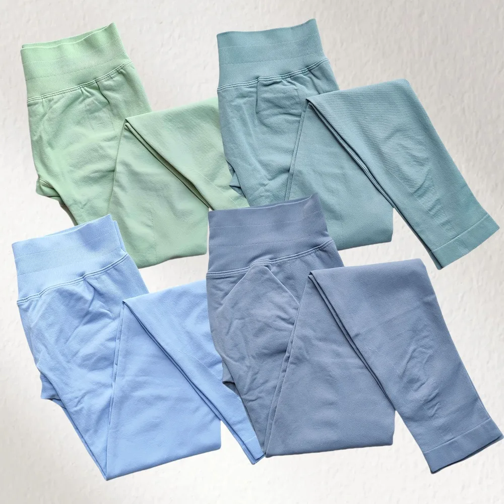 

Flat for Unprinted Yoga Pants 2025 Summer Women's Gym Comfortable Breathable Yoga Elastic Multi-color Yoga Fitness Pants