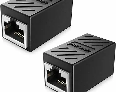 2Pcs/5Pcs RJ45 Shielded Coupler Female to Female CAT6 Ethernet LAN Cable Extender Connector Inline Network Cable Joiner Adapter