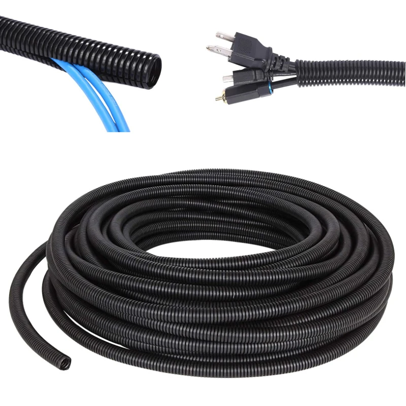 1/3meter Corrugated Pipe 7mm-28mm Auto Corrugated Car Cable Insulation Tube Harness Motor Electrical Wire Protection Accessories