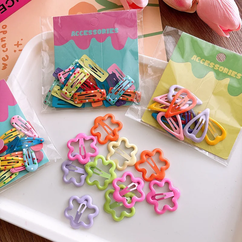 10PCS New Lovely Solid Color Five-pointed Star Girls Hairpins Children Headwear Hairgrip Hair Clips Hair Accessories