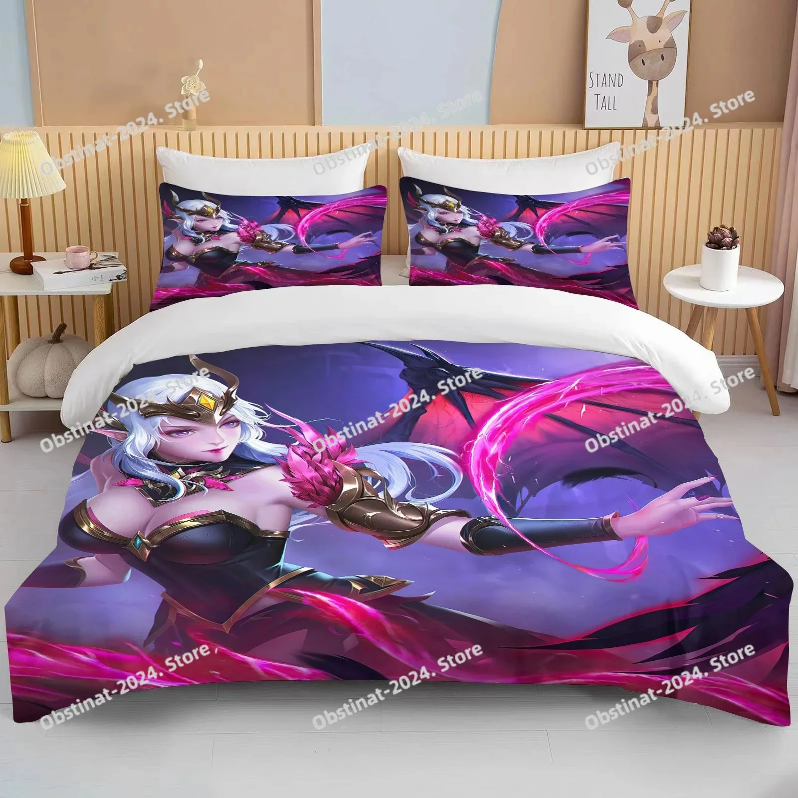 

10 sizes Classic Game Anime Characters king size double bed bedding set microfiber or polyester duvet cover set