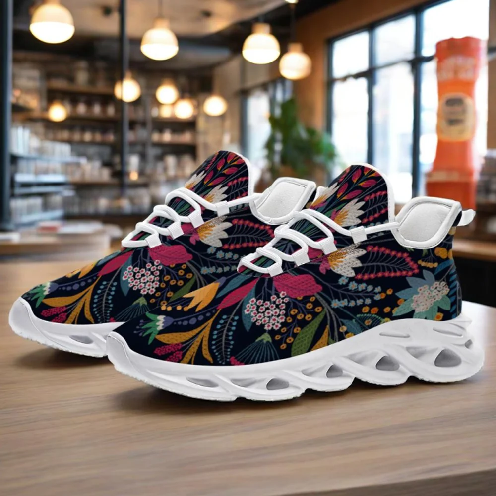 

Mexican traditional print casual sneakers, men and women, running shoes, lightweight mesh shoes
