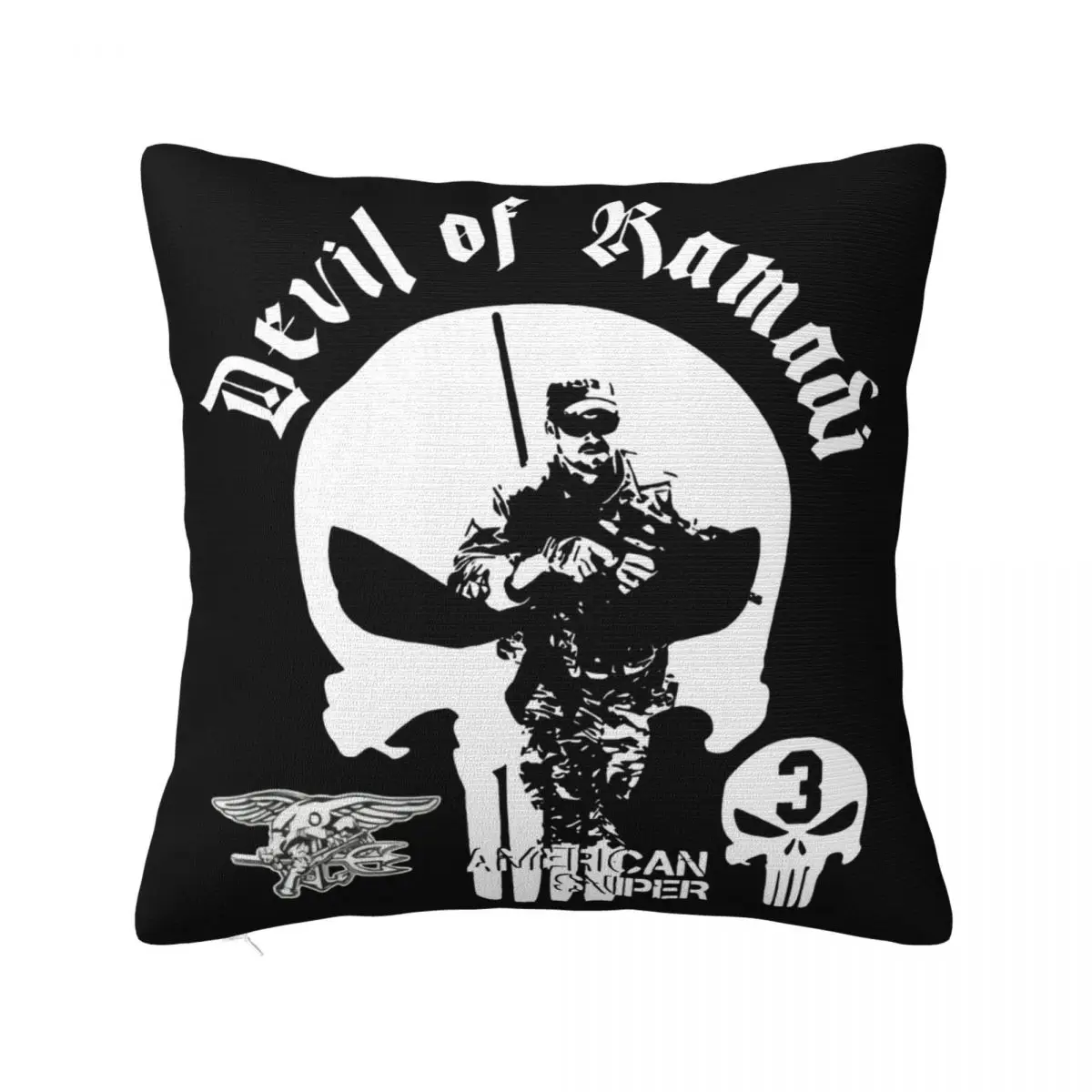 The Devil Of Baseball Ramadi Chris Kyle American Sniper Cpo Printed Round Men Hats Pillow Case