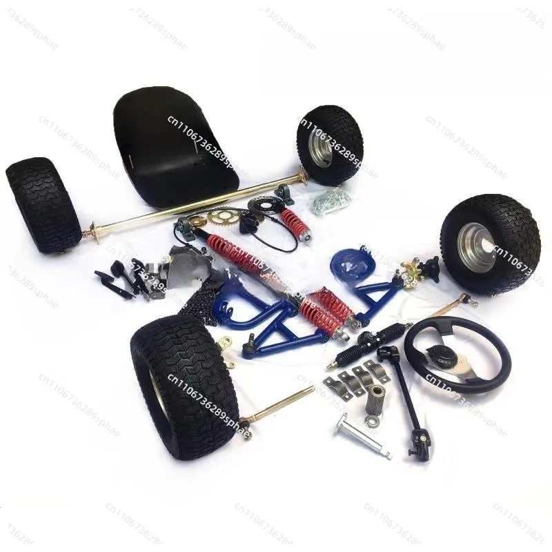 For Modified Kart Homemade Mule Cart Front and Rear Suspension with Color Steering Wheel Steering 1 M A Rear Axle Full Set
