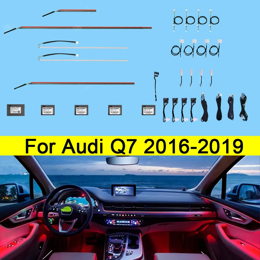 32 Color led Ambient light Lamp Fit For AUDI Q7 2010-2015/2016-2019 Atmosphere Advanced Light Decoration lamp