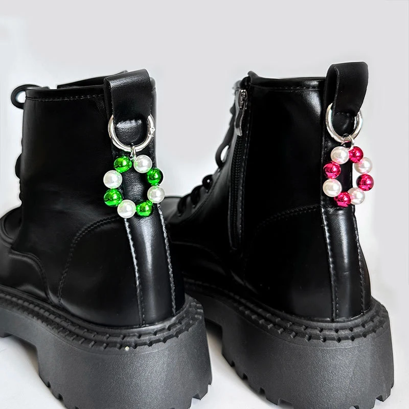 1pcs Hollow Big Stars Hearts Pendant Martin Boots Shoes Buckles Decoration Metal Snap Hook Shoes Accessories Y2K Party Jewelry