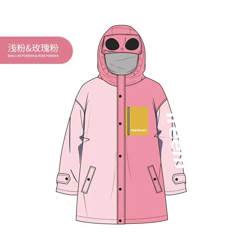 

Children Waterproof Raincoat Full Length Hooded Jacket For School Nursery Lightweight Breathable Rainwear Unisex