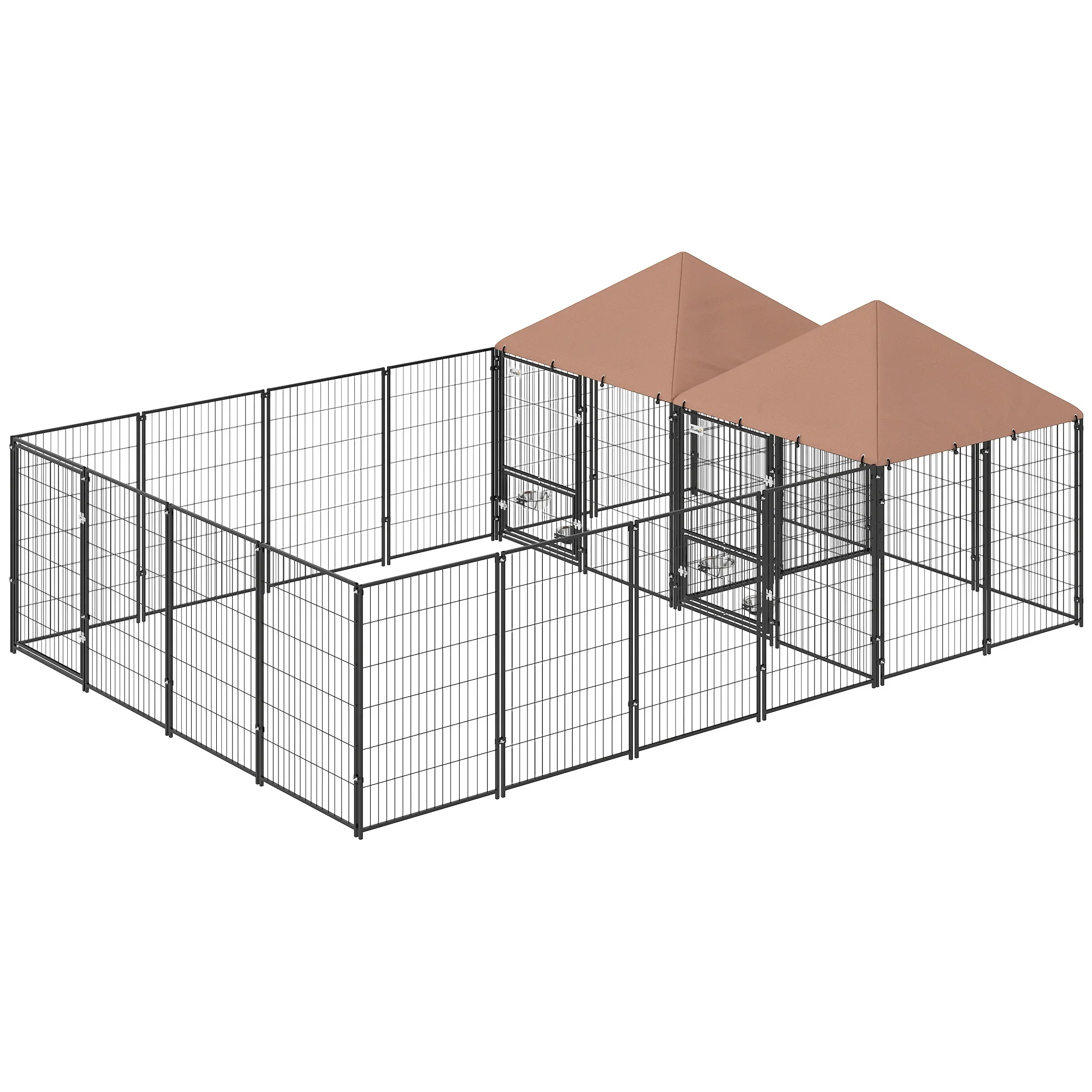 

Dog Kennel puppy accessories camas perros pequeños with two bowls included Secure,escape-proof latch on the door enhances safety