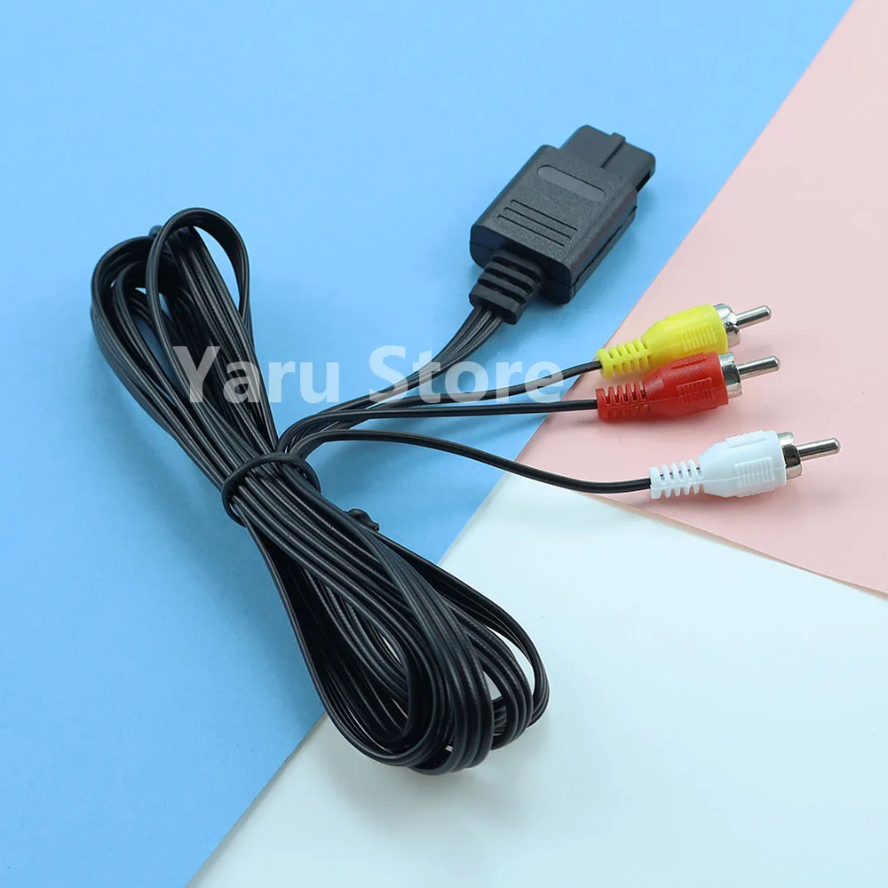 For N64/GameCube 1.8M 6FT Accessories For Nintendo 64/NGC/SFC AV Audio Video A/V TV Cable Cord Wire Adapter Audio Converter - view 5