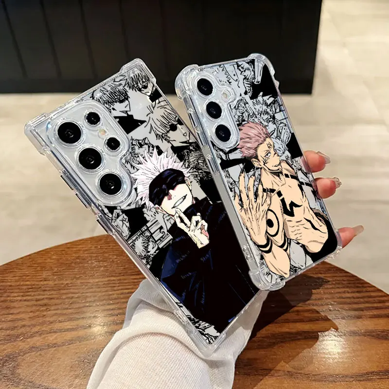 Jujutsus Kaisens Sukuna Gojo Satoru Anime Clear Phone Case For Samsung Galaxy S26 S25 S24 Ultra S23 S22 Plus S21 S20 FE 5G Cover