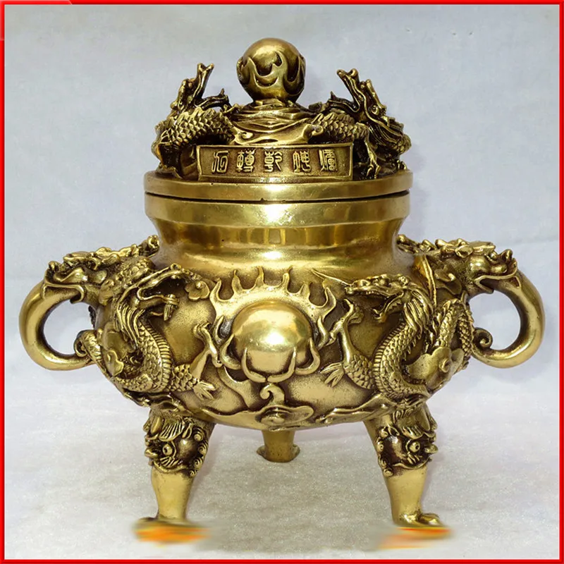 

Brass Incense Burner Brass Antique Kowloon Incense Burner Brass Incense Burner Bedroom Buddhist Hall Brass Sandalwood Stove