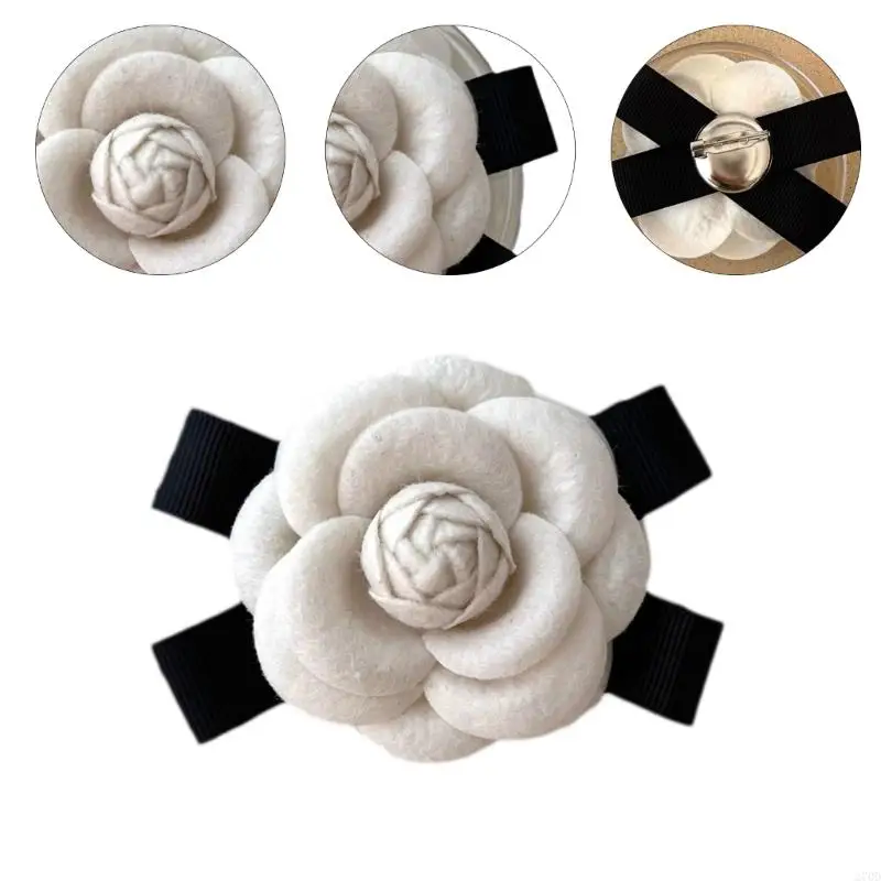 270D gracioso broche colar lapela pino vintage camélia bowknot alfinetes vintage