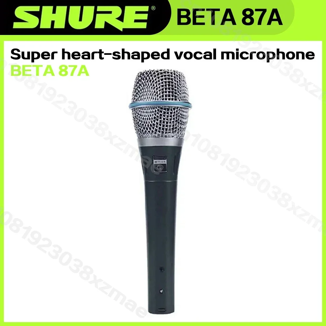 슈어 베타 87A 고품질 보컬 다이나믹 슈퍼 카디오이드 베타 87A 콘덴서 마이크 슈어 유선 보컬 마이크