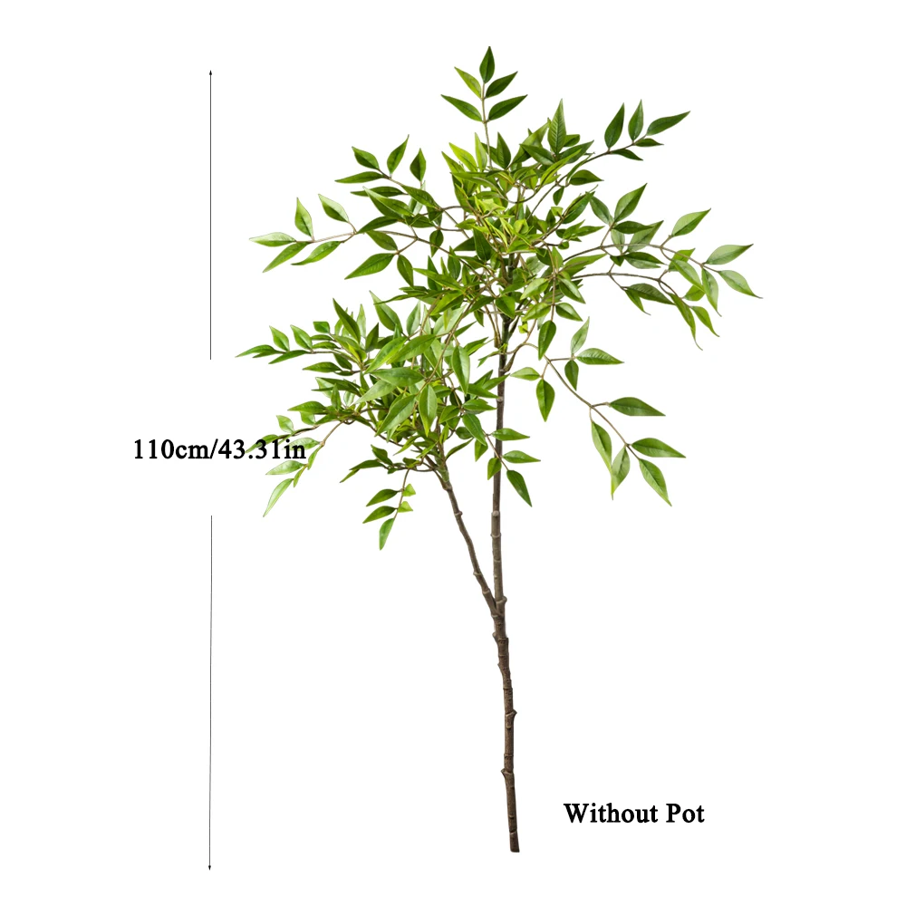 75-140 cm große künstliche Nandina-Palme, künstliche Palmenpflanzen, künstliche grüne Bambuspflanze, künstlicher Sumachbaum für Haus, Garten, Bürodekoration – Detail 8