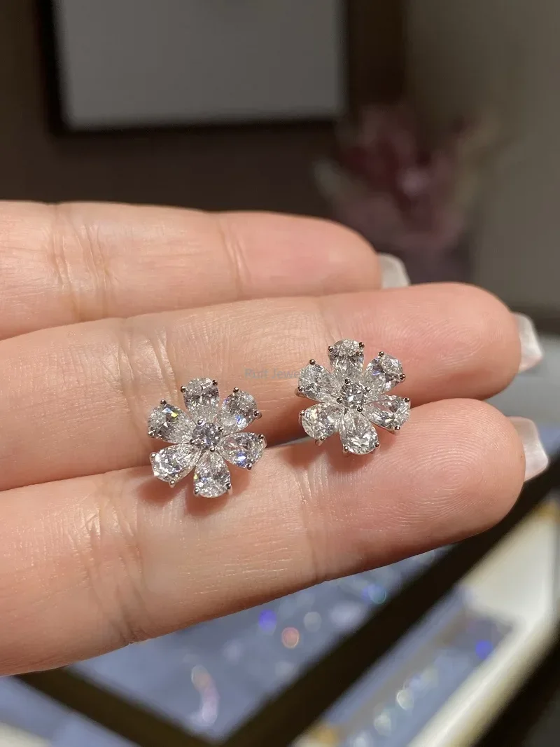 

Серьги-гвоздики Ruif из 18-каратного золота о 0,3 карата с грушей HPHT, выращенные в лаборатории бриллианты для универсальных и элегантных легких роскошных женщин