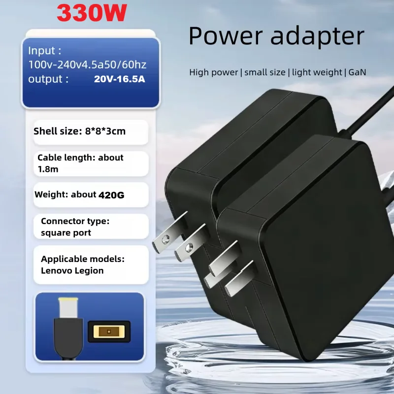 330W Power Charger for Lenovo Legion pro 7 9 9i 7i 5i Y9000P R9000P Gaming Laptops Thinkbook 14P 16P  20V 16.5A AC Adapter