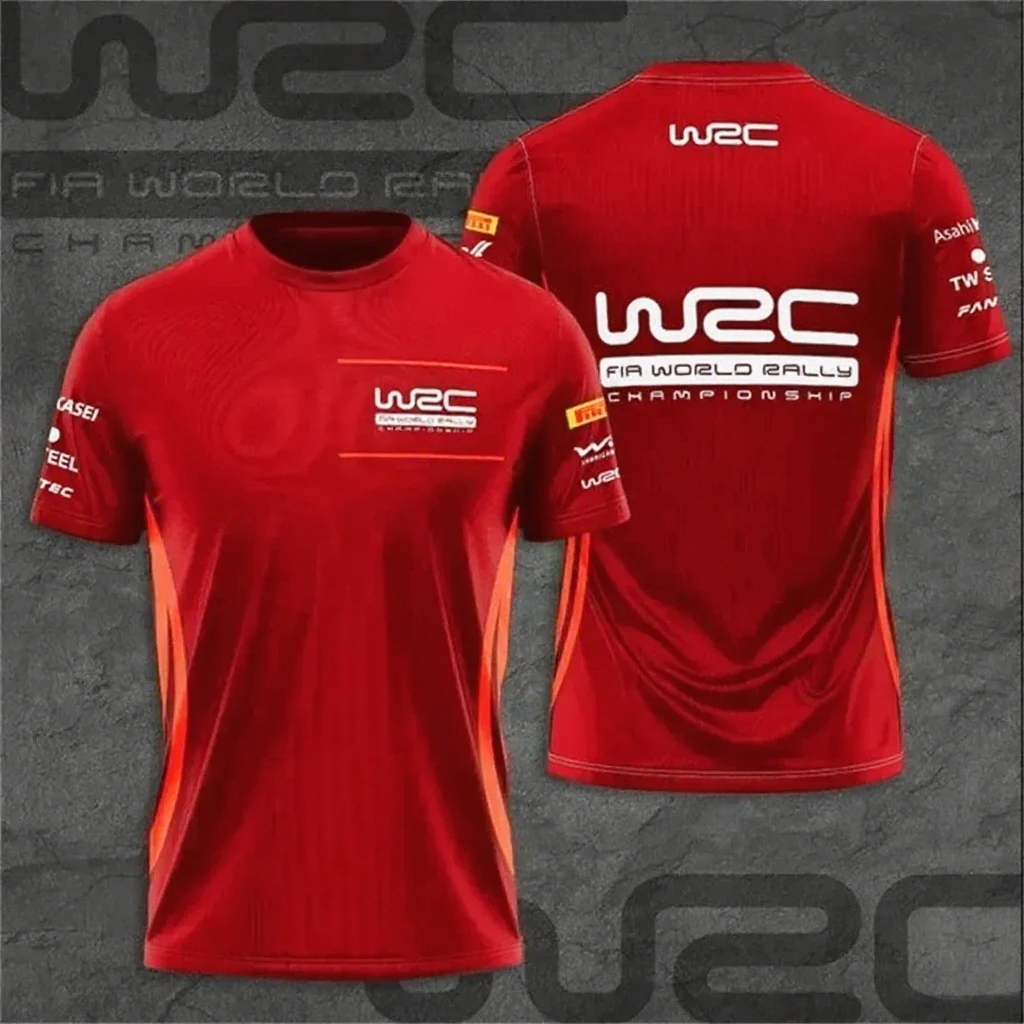 2025 été nouveau T-shirt de sport respirant à séchage rapide imprimé en 3D F1 Rally WRC pour hommes et femmes. t-shirt surdimensionné