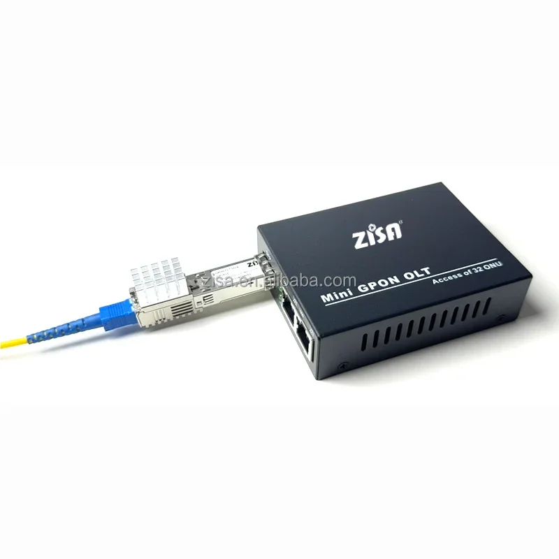 Special Promotion ZISA  Mini GPON OLT Stick Single Port 1 GPON Support 16-32 ONUs Fiber Optic Equipment for FTTH in stock