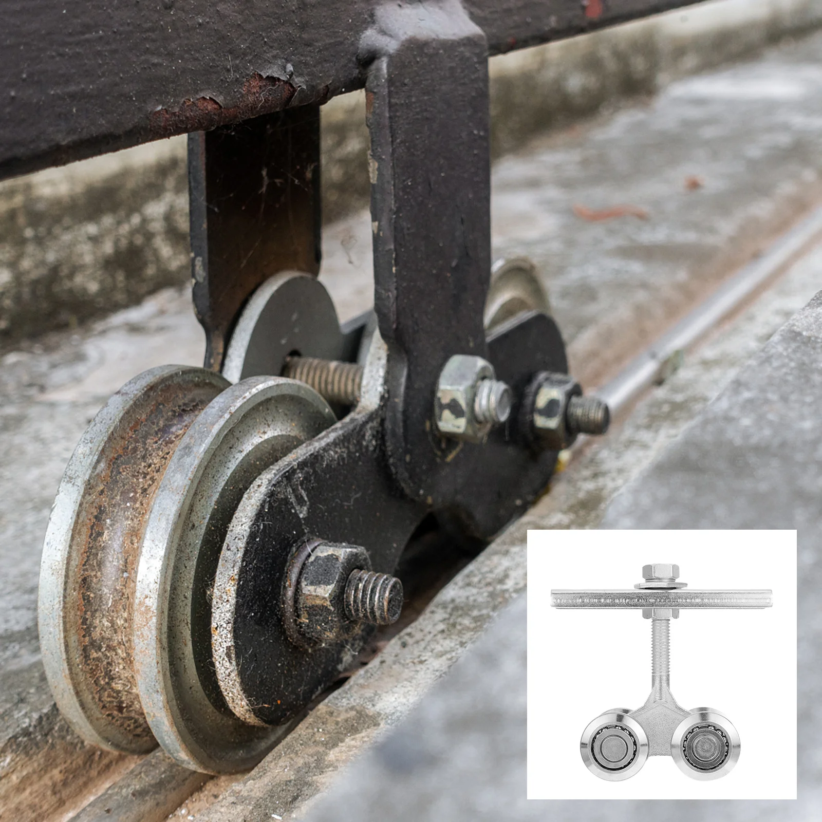 

Industrial Door Hanger Wheels Heavy Duty Steel Track Roller For Wood Door Cabinet Thickened Sliding Wheel Smooth Quiet Operation