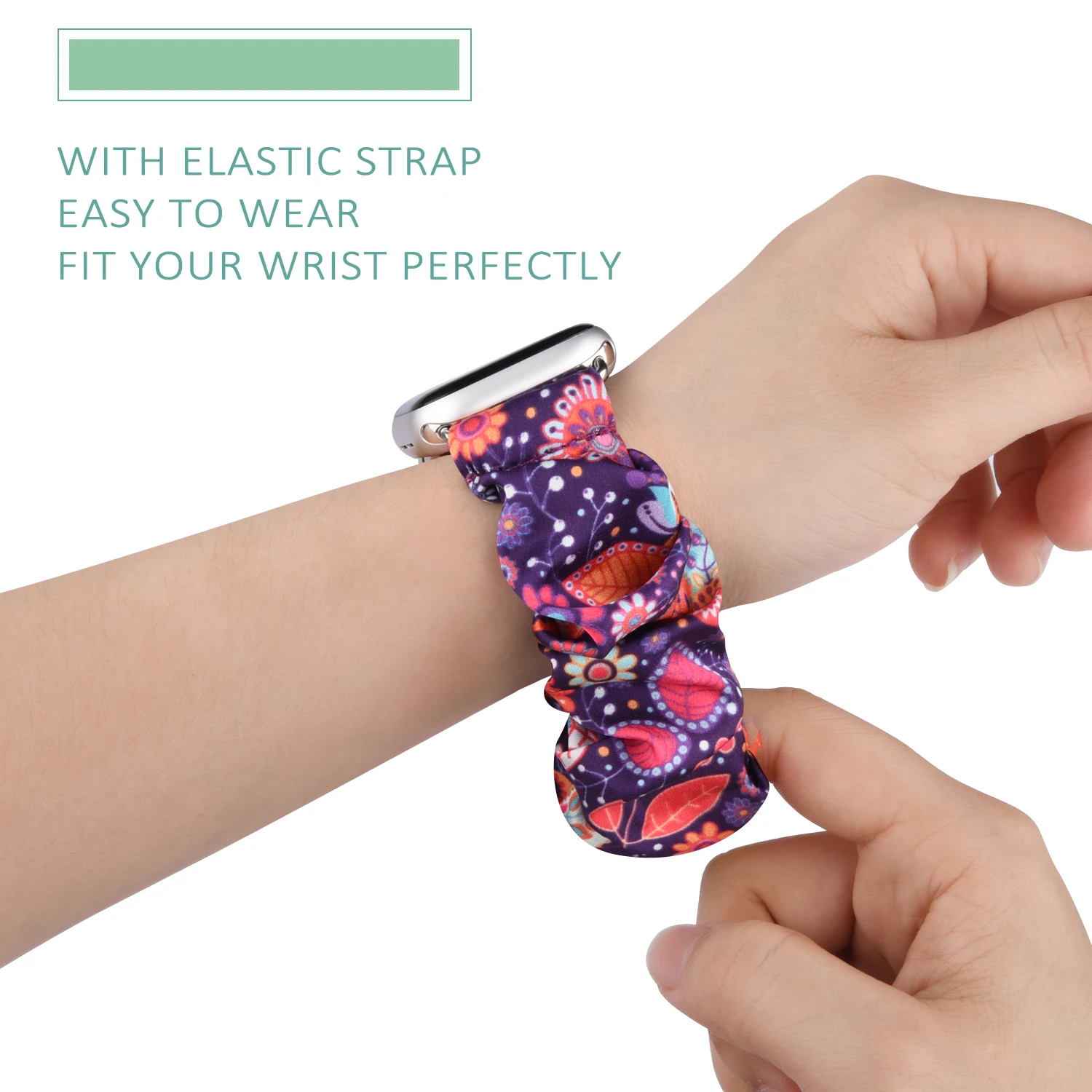 Elastic Scrunchie Strap For Apple Watch Ultra 49mm 7 8 41mm 45mm Band Loop Bracelet For iWatch 6 5 4 3 2 38mm 42mm 40mm 44mm