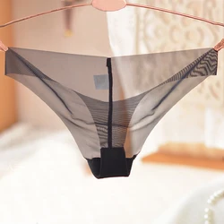 Nuevas bragas sexis, ropa interior para mujer, Tanga súper transparente sin costuras, ropa interior de encaje con Tanga para mujer, bragas femeninas