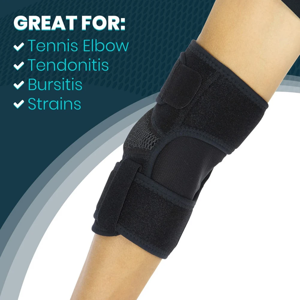 Men Women Neoprene Compression Sleeve Elbow Brace Wrap For Tendonitis Bursitis Left Right Arm Support Epicondylitis Golfer