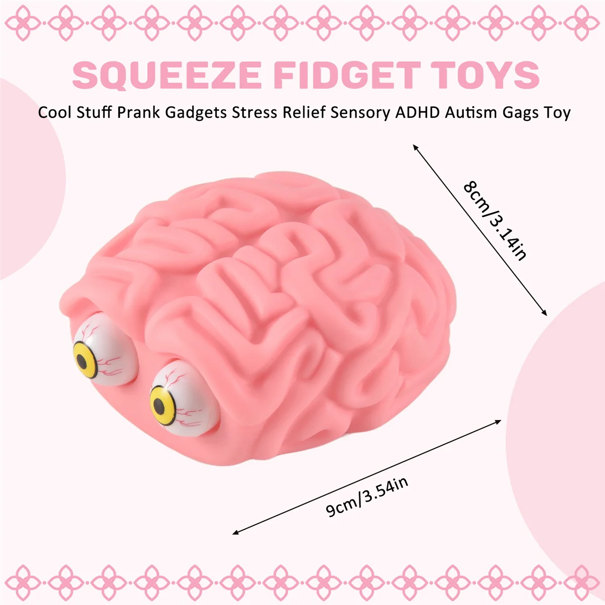 Flippy Brain Eye Popping Squeeze Fidget Toys Cool Stuff Prank Gadgets Alivio del estrés Sensorial TDAH Autismo Gags Toy