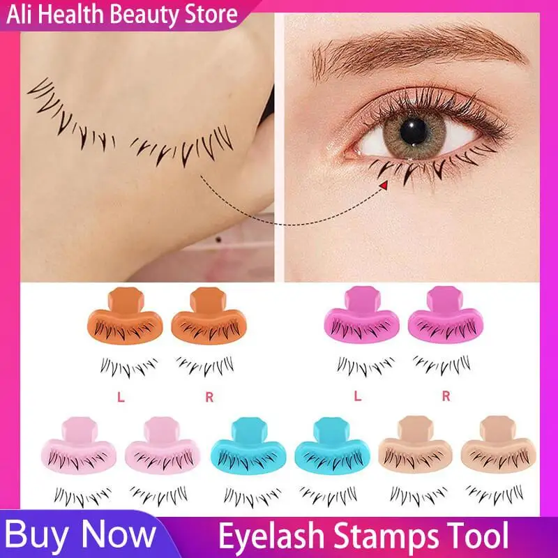 1 Pair Eyelash Stamps Tool Eye Makeup Tool DIY Lower Lashes Extensions Natural Look For Make Up Beginner False Eyelash