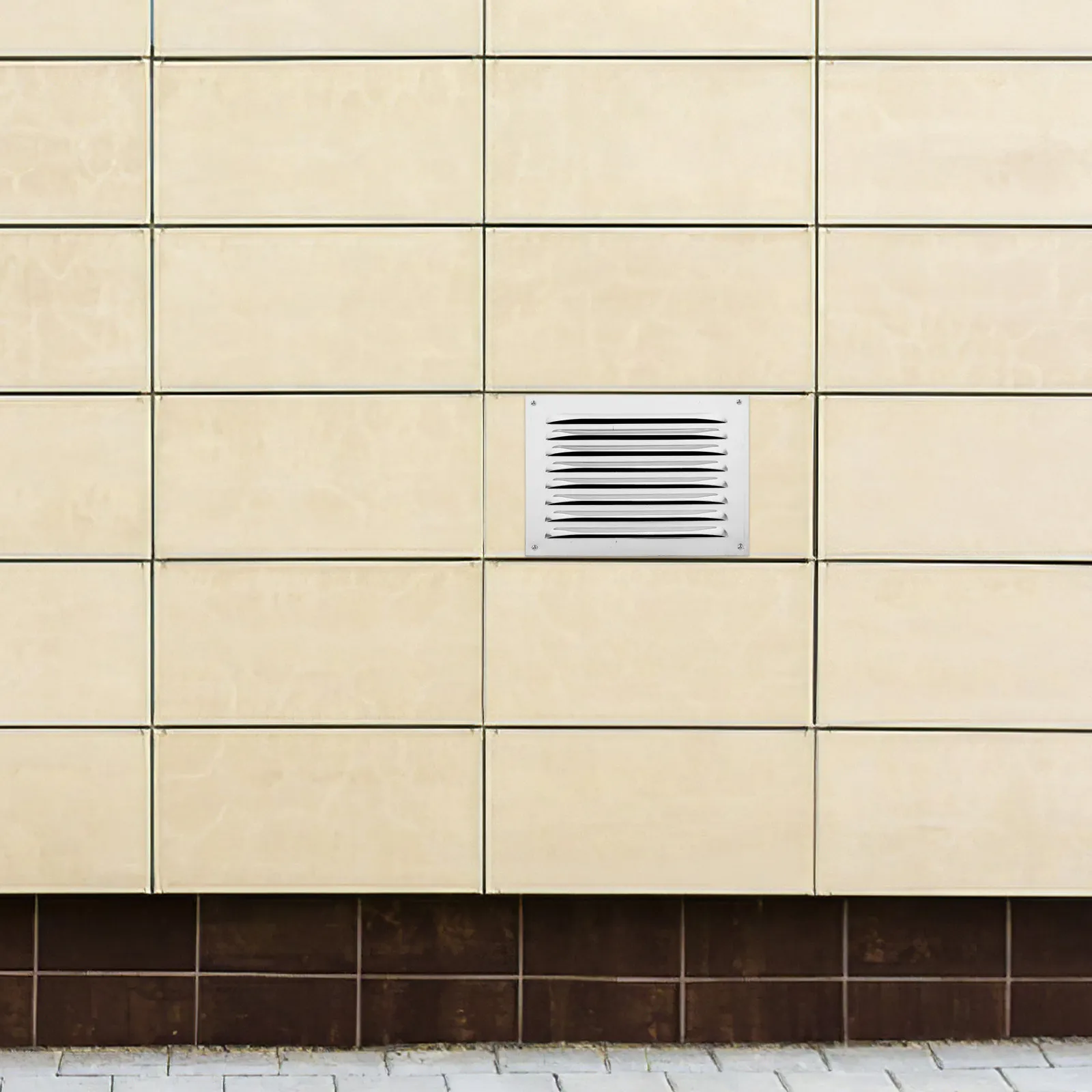 Stainless Steel Air Return Vent Grille Cover Square Louvered Design for Home Office Hvac Ducts Fade Crack Resistant Smooth