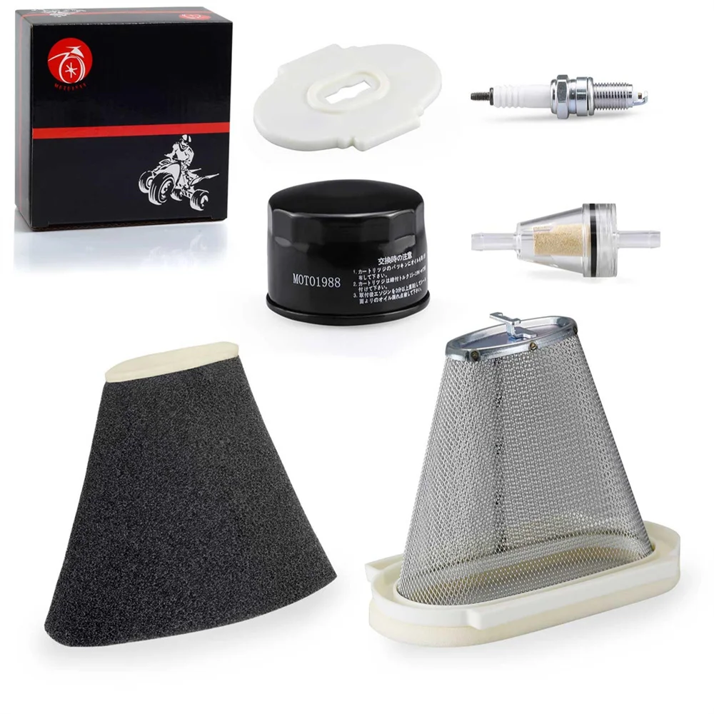 

Air Filter & Cage Guide & End Cap Oil Filter Spark Plug For Yamaha Raptor 660R YFM660R 2001 2002 2003 2004 2005