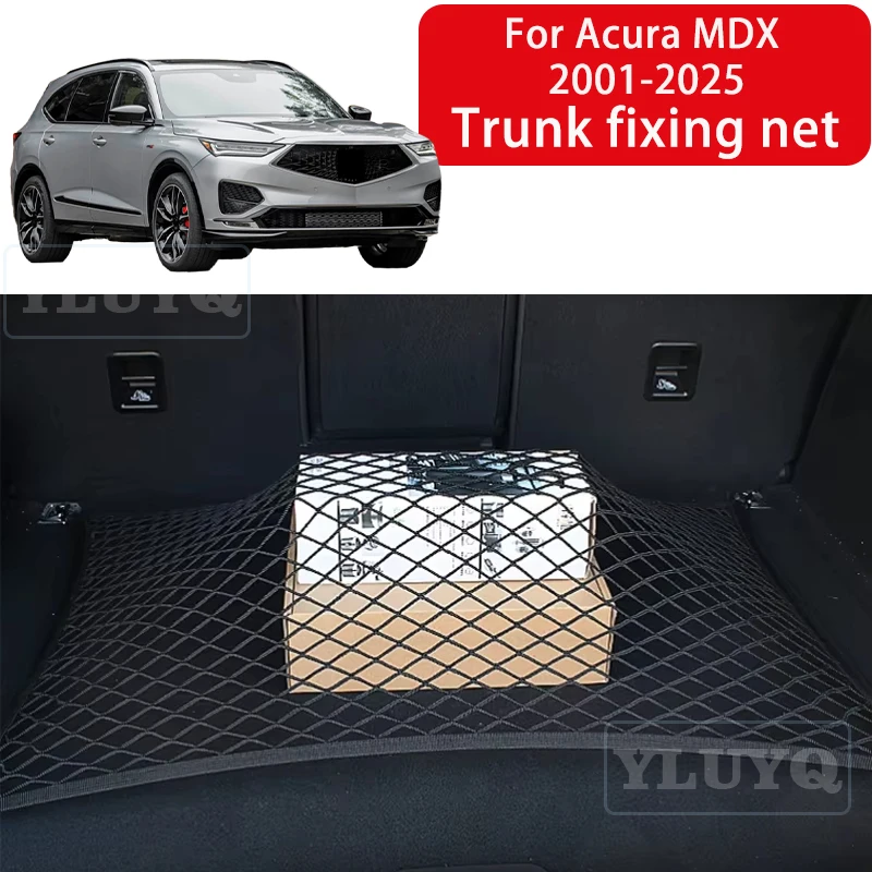 

Trunk Net Pocket for Acura MDX 2001-2025 Car Trunk Luggage Fixing Net Elastic Nylon Non-Slip Storage Bag Car Interior Accessorie