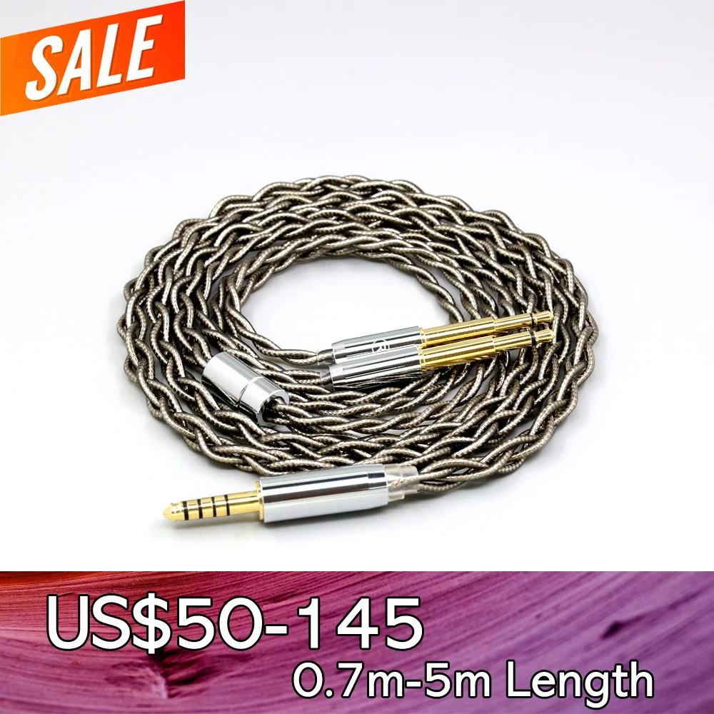 

99% Pure Silver Palladium + Graphene Gold Earphone Cable For Meze 99 Classics NEO NOIR Headset Headphone LN008218