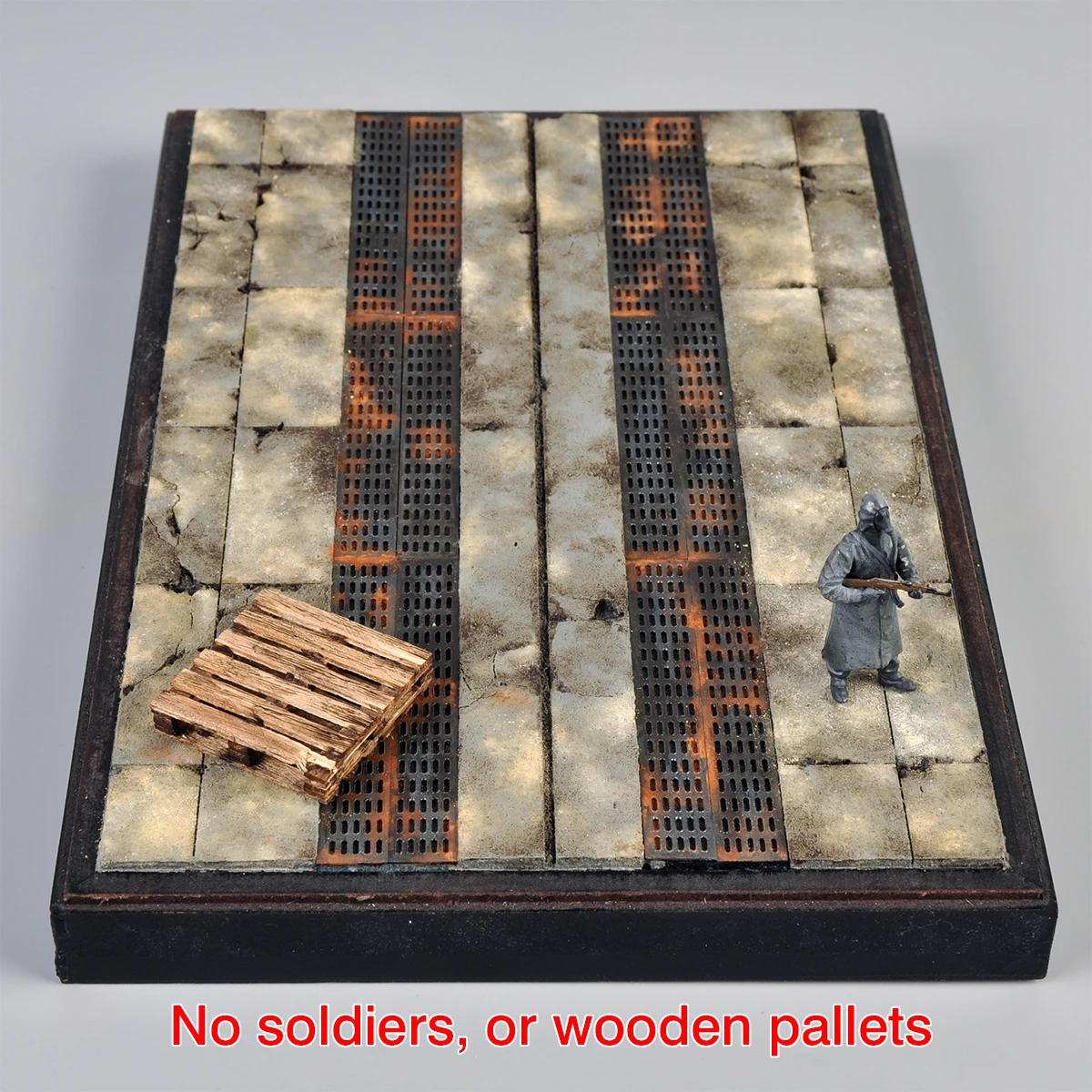 Architektonisches Gebäudemodell-Diorama, Maßstabsmodellbausatz, Holz-Display-Basis, Panzerfahrzeuge, gepanzerte Autos, Ausstellungsständer 1/35 – Detail 2