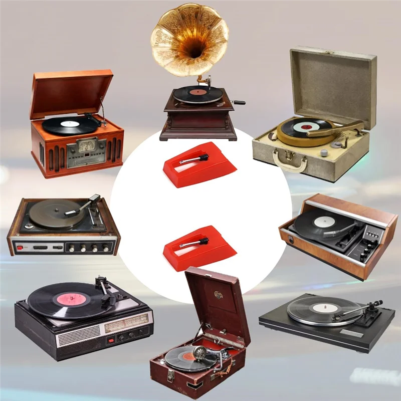 B03B-Replacement Stylus With 1Pcs Stylus Cleaning Brush, Replacement For LP Vinyl Phonograph