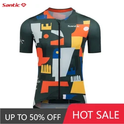 Santic Summer Men Cycling Jerseys Short-sleeved Cycling jersey Clothing Bike Shirt MTB T-shirts Quick Dry