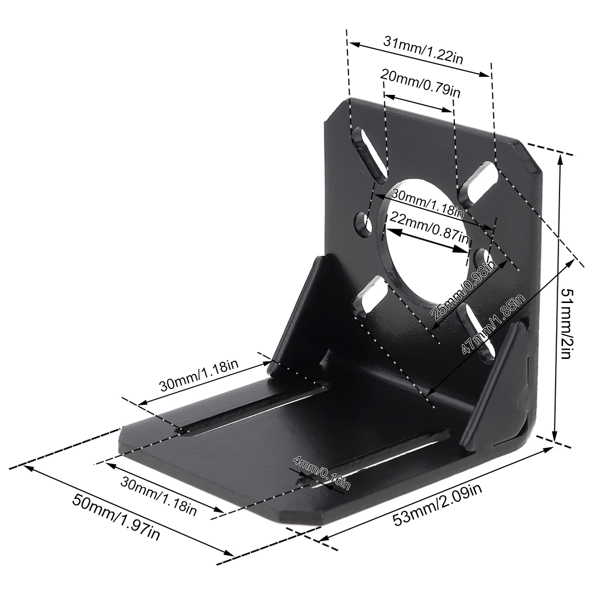 Universal NEMA 17 Stepper Motor Mounting Bracket Fixing Mounting Base Motor Mount Bracket for DC Motor with M3 M4 Screws