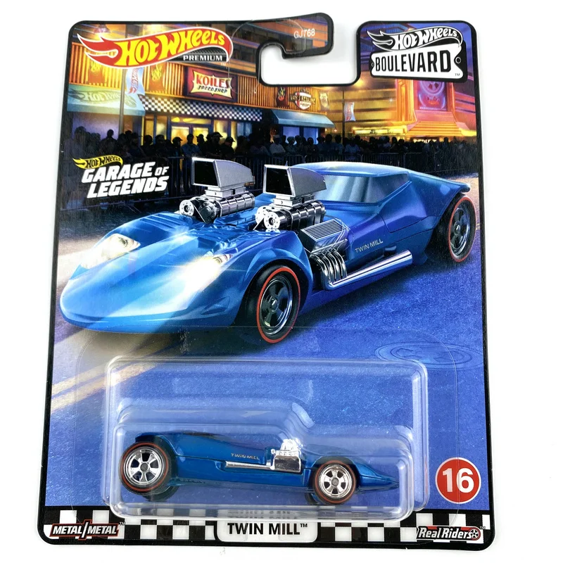 Hot Wheels-Voiture en métal moulé sous pression, Collection Boulevard TWIN MILL 1/64, GJT68