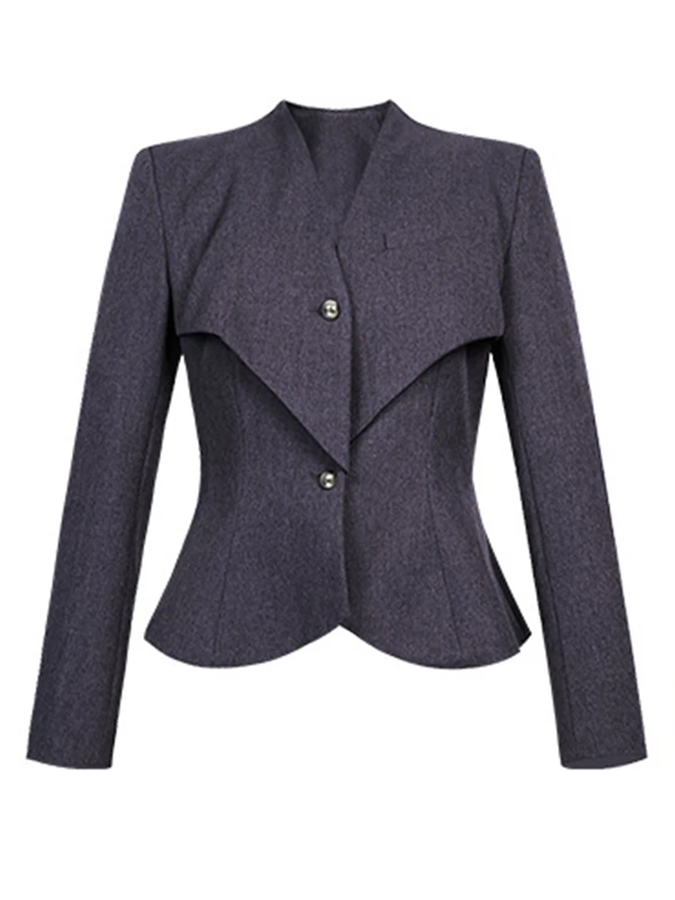 ملابس الشارع النسائية مناسبة رسمية للأعمال قميص مكون من قطعتين قميص أنيق للسيدات Mujer ذو طية صدر السترة بلوزة غير رسمية موضة الخريف #3